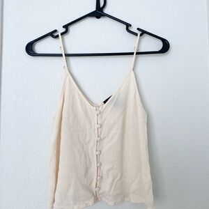 Forever 21 Cream Button-Front Camisole
